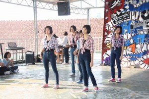 The members were performing.