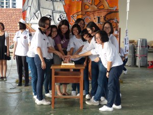 Cake cutting ceremony.